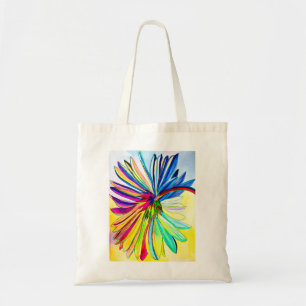 Bolsa Tote Flor colorida Rainbow gerbera