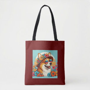 Bolsa Tote Flor Corgi