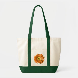 Bolsa Tote Flor da margarida alaranjada