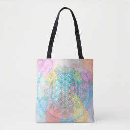 Bolsa Tote Flor da Vida / Blume des Lebens - coração de amor