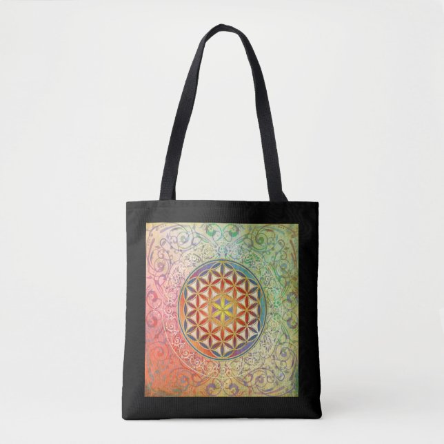 Bolsa Tote Flor Da Vida / Blume des Lebens - Ornamento I (Frente)