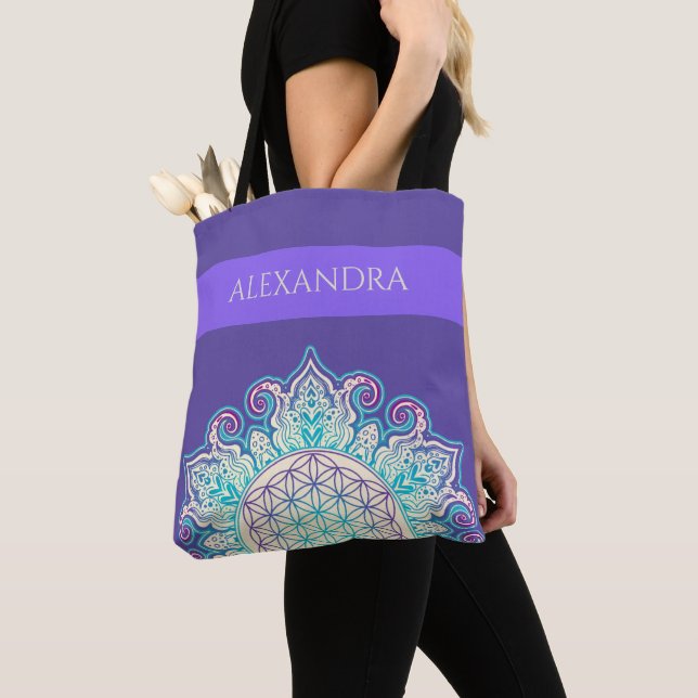 Bolsa Tote Flor Da Vida - Índia Mandala 2 (Close Up)