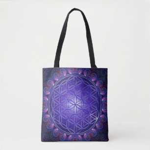 Bolsa Tote Flor da Vida - Mandala Quadrada Fractal I