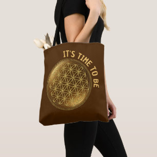 Bolsa Tote FLOR DA VIDA - Medalha de Geometria Sagrada 1