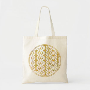 Bolsa Tote FLOR DA VIDA - ouro
