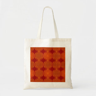 Bolsa Tote Flor da vida - padrão do selo - vermelho laranja