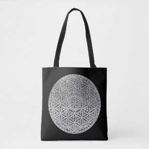Bolsa Tote FLOR DA VIDA - Prata Medal