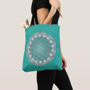 Bolsa Tote FLOR DA VIDA - Sagrado Geometrie Light 2