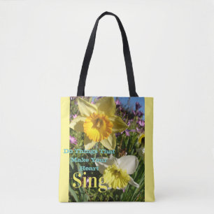 Bolsa Tote Flor Daffodil Primavera de aspas Inspiradoras