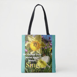 Bolsa Tote Flor Daffodil Primavera de aspas Inspiradoras