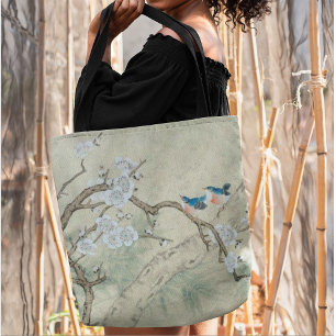 Bolsa Tote Flor de ameixa no saco de Primavera
