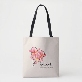 Bolsa Tote Flor de Aquarela Frangipano, Mãe da Noiva