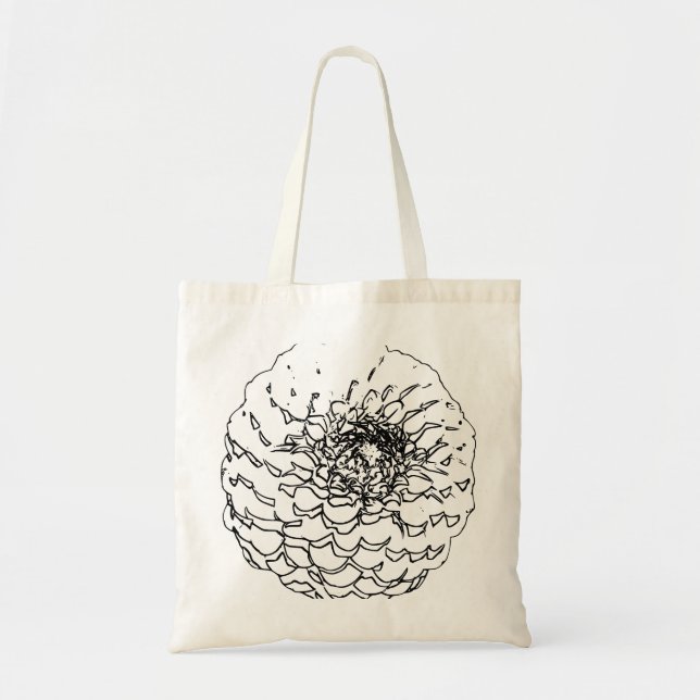 Bolsa Tote Flor de arte natural (Frente)