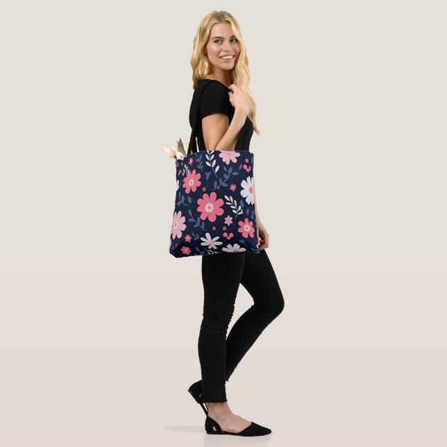 Bolsa Tote Flor de Arte Popular Elegante (No(a) Modelo)