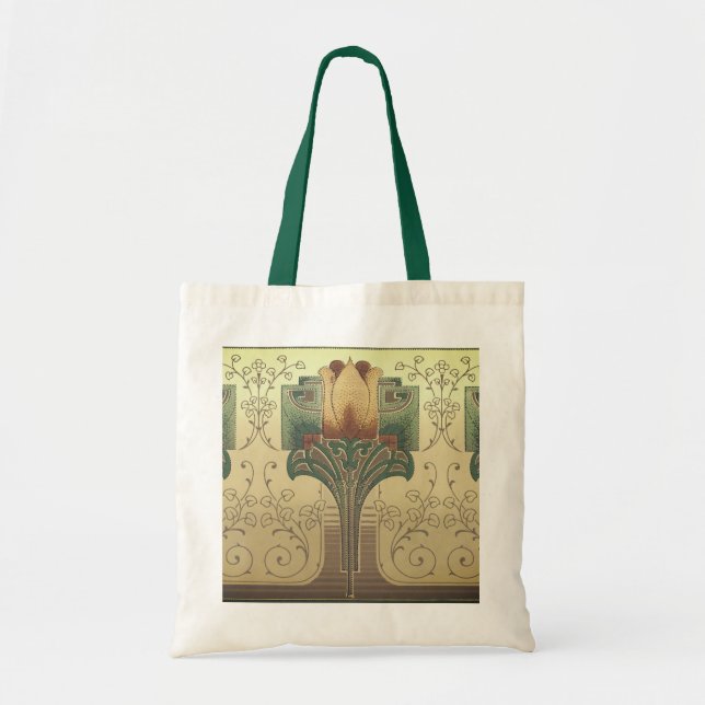 Bolsa Tote Flor de artesanatos e artes vitorianas (Frente)