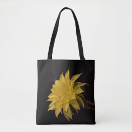 Bolsa Tote Flor de cacto amarelo em floração