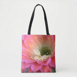 Bolsa Tote Flor de cacto rosa no deserto