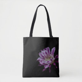 Bolsa Tote Flor de cacto roxo e branco