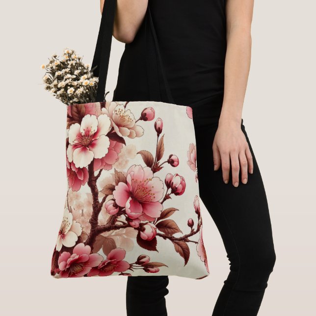 Bolsa Tote Flor de Cerejeira (Close Up)