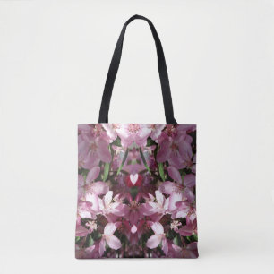 Bolsa Tote Flor de Cerejeira Rosa na Primavera