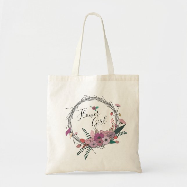 Bolsa Tote Flor de flores elegante e moderna (Frente)