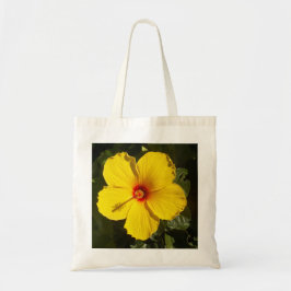 Bolsa Tote Flor de Hibiscus Amarelo