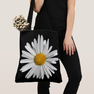 Bolsa Tote Flor de Hippie White Daisy - Moda Trendy