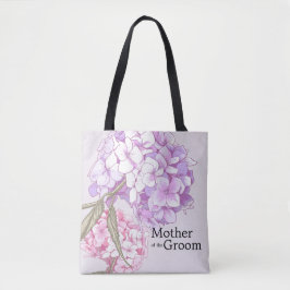Bolsa Tote Flor de Hortênsia Personalizada para a Mãe do Noiv