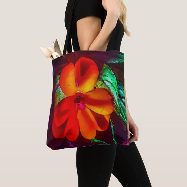 Bolsa Tote Flor de Impatiens (Close Up)