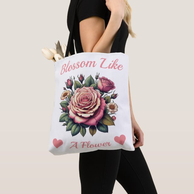Bolsa Tote Flor de inspiração (Close Up)