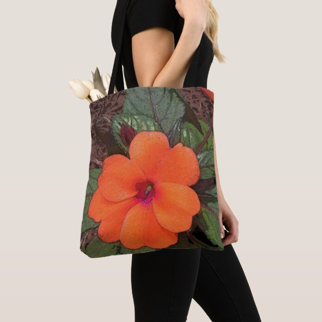 Bolsa Tote Flor de Laranja Closeup (Close Up)