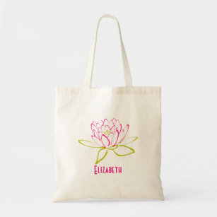 Bolsa Tote Flor de Lotus Personalizado/Lily de Água