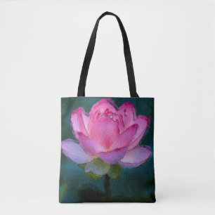 Bolsa Tote Flor de Lotus Rosa