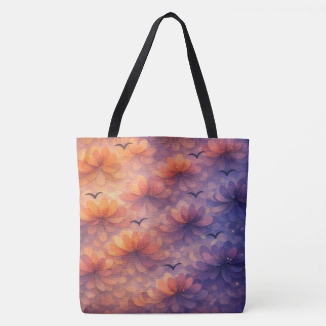 Bolsa Tote Flor de Luz Flutuante (Frente)