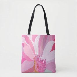 Bolsa Tote Flor de margarida rosa