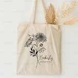 Bolsa Tote Flor de Mês de Nascimento Personalizado, Novembro<br><div class="desc">Um belo buquê botânico moderno de crisântemos representa o mês de nascimento de novembro. O presente ideal para mostrar a sua pessoa favorita o quanto você se importa. Perfeito para todas as ocasiões, incluindo aniversários, melhores amigos, Dia de as mães, presente de damas de honra, madrinha de casamento, nova mãe,...</div>