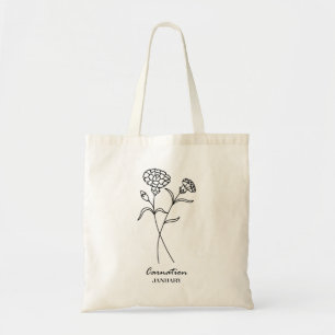 Bolsa Tote Flor de Nascimento de Janeiro Cravo