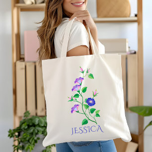 Bolsa Tote Flor de Nascimento de Setembro - Ipoméia Roxa