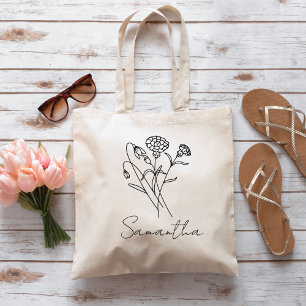 Bolsa Tote Flor de Nascimento Personalizada com Proposta de N