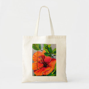 Bolsa Tote Flor de Neon Hibiscus Tropical