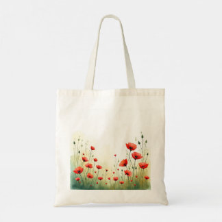 Bolsa Tote Flor de Papoula Casamentos Florais Presente para D