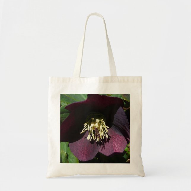 Bolsa Tote Flor de Páscoa de Rosa com lente roxa (Frente)