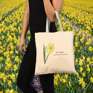 Bolsa Tote Flor de Pastel de Daffodil Botânico