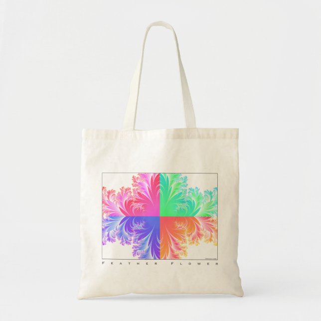 Bolsa Tote Flor de penas frágeis (Frente)