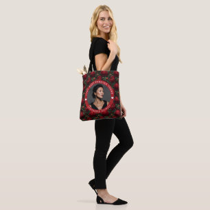Bolsa Tote Flor de Peônia Fofa Aniversário da Filha