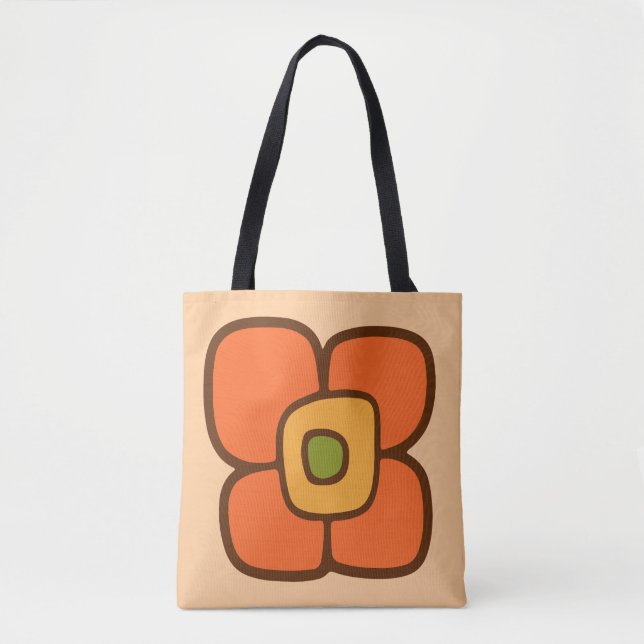 Bolsa Tote Flor de Primavera Retro (Frente)