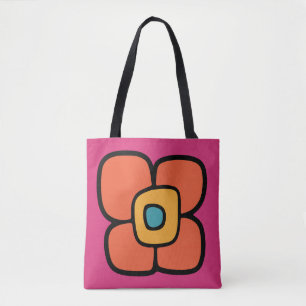 Bolsa Tote Flor de Primavera Retro
