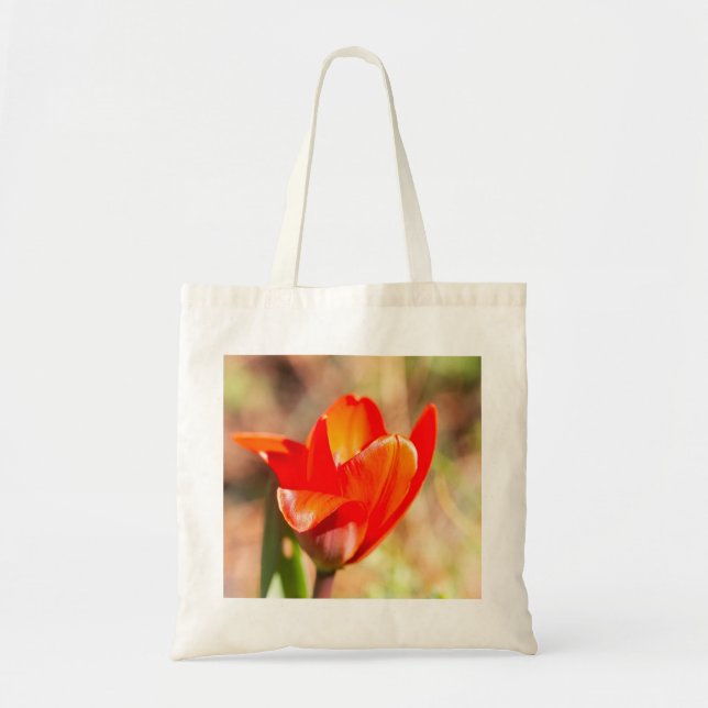 Bolsa Tote Flor de Tulipas Vermelhas (Frente)