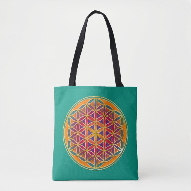 Bolsa Tote Flor De Vida / Blume des Lebens - Botão III (Frente)