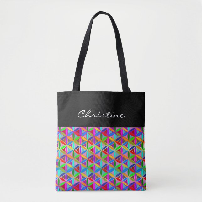 Bolsa Tote Flor de vida - padrão sem descontinuidades - cor g (Frente)